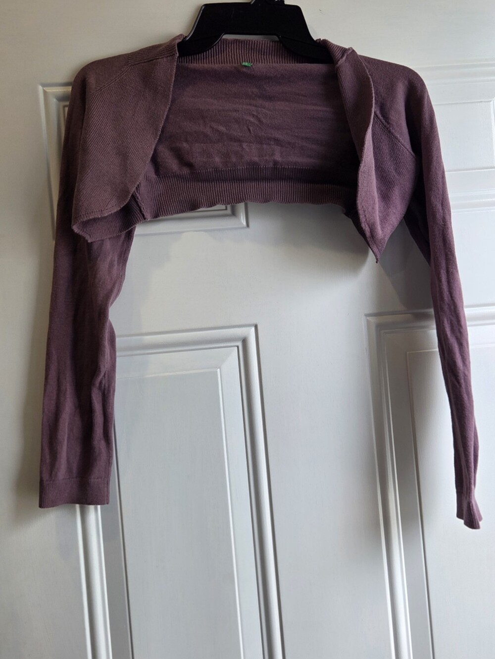 United Colors Of Benetton Cropped Mauve Bolero Shrug - Women's Long Sleeve